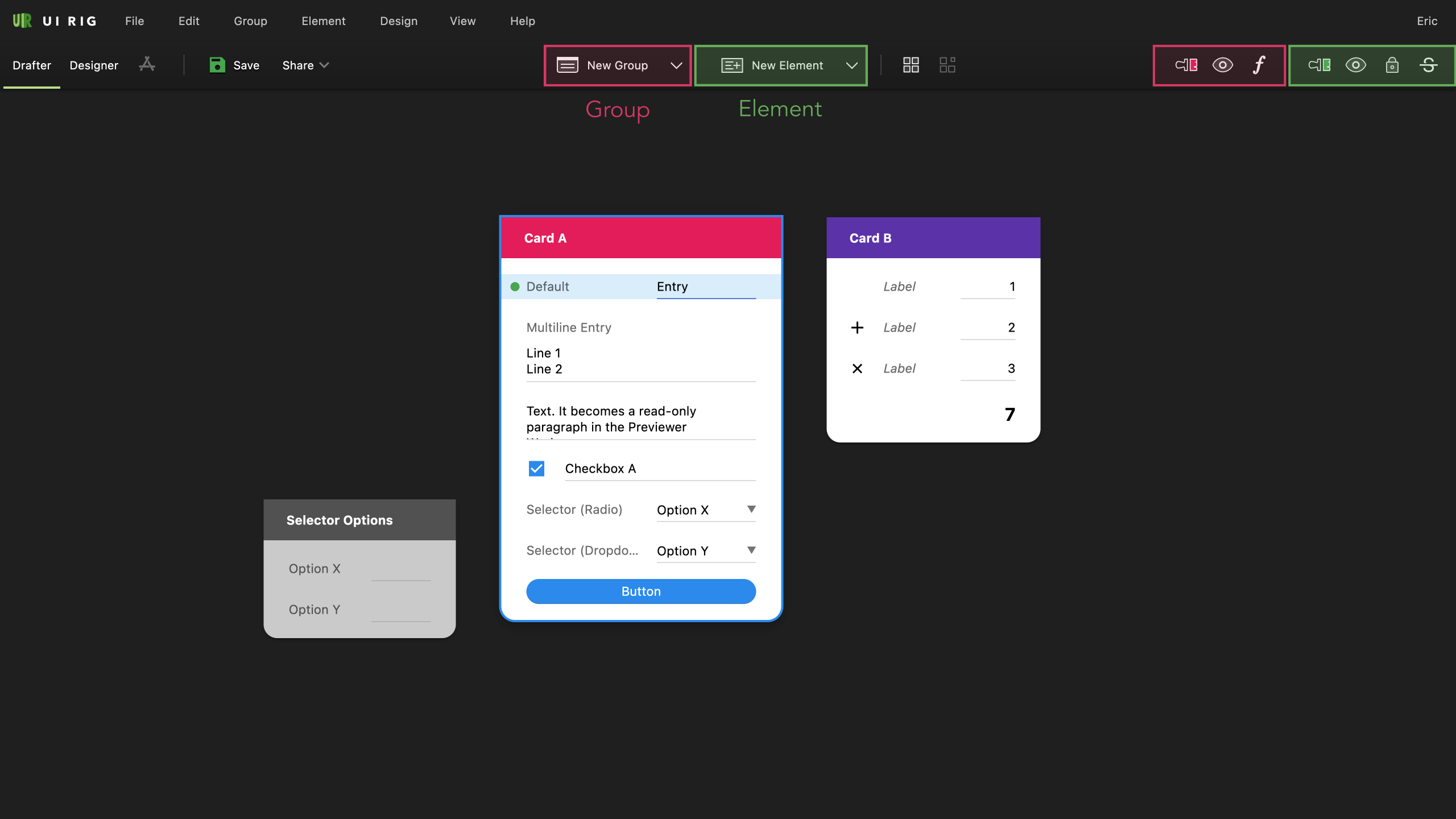 Uxtly’s Drafter Workspace